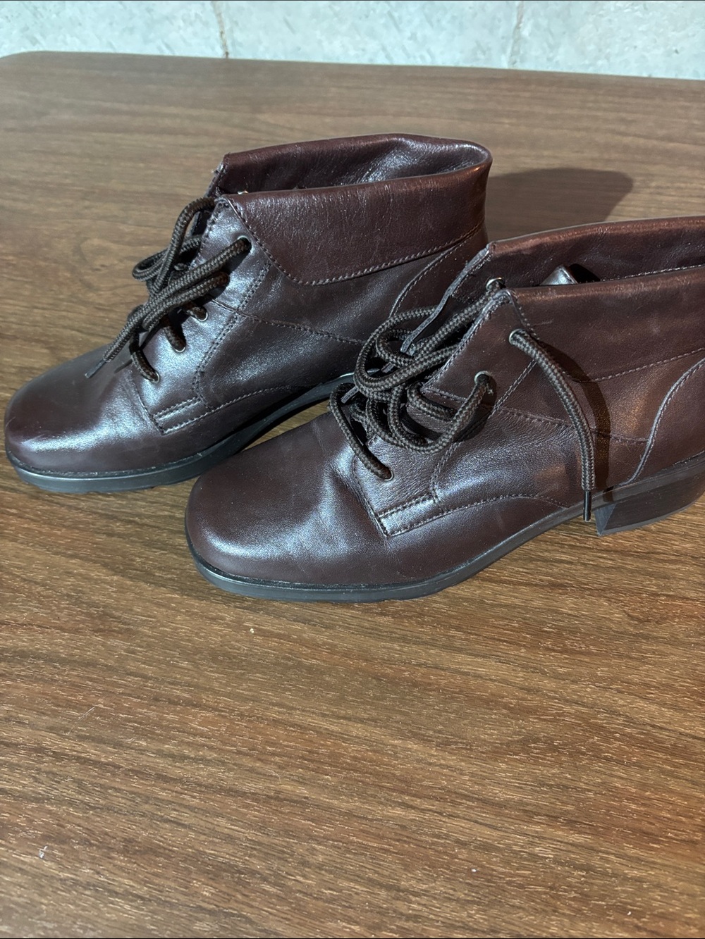 Classic Elements Brown Leather Ankle Boots